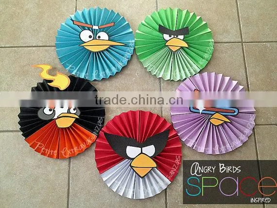 20inch custom paper hand fan for party decoration