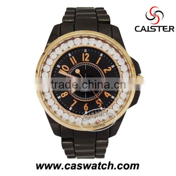Blue wrist watch dial Leather watch band