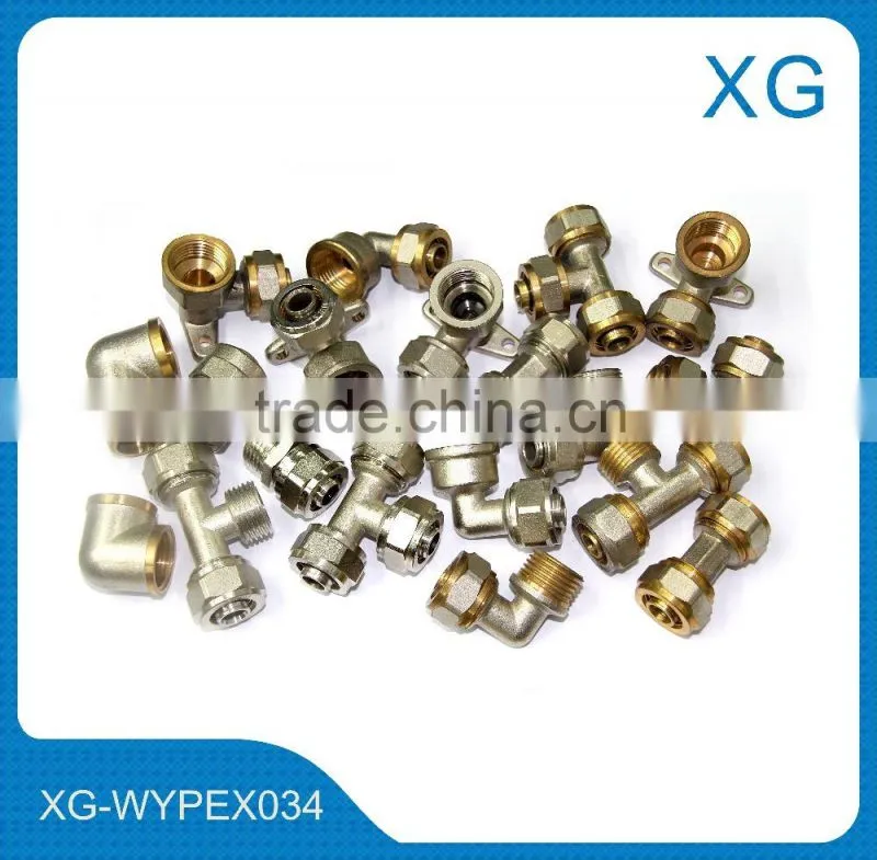 Overlap/Butt pe-al-pe pipes/underground heating pipes/brass press compression fittings tube