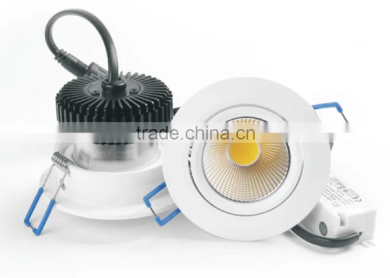 Low height 52mm brass aluminum 6w cob led downlight dimmable with factory price