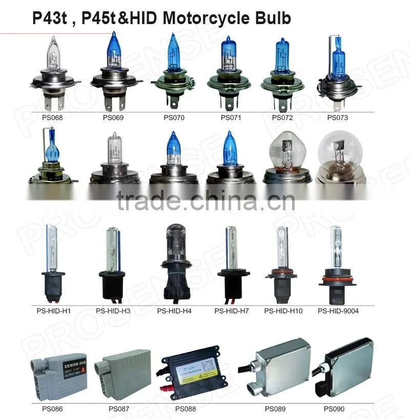 PROSENSE Super White Motorcycle Halogen 12V 35W Light Bulb