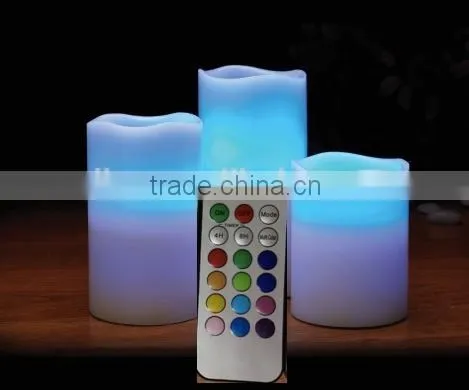 Set of 3 LED candles with remote control