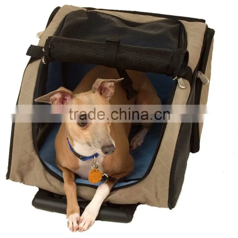 Wheel around travel pet carrier