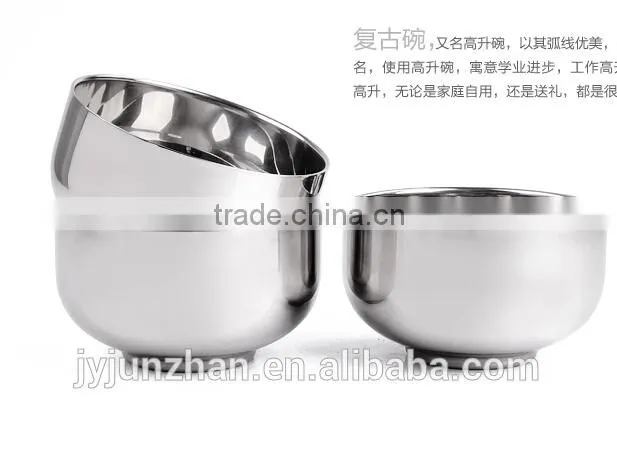 Stainless Steel clorful salad bowl with nice design and high quality made by Junzhan Factory directly