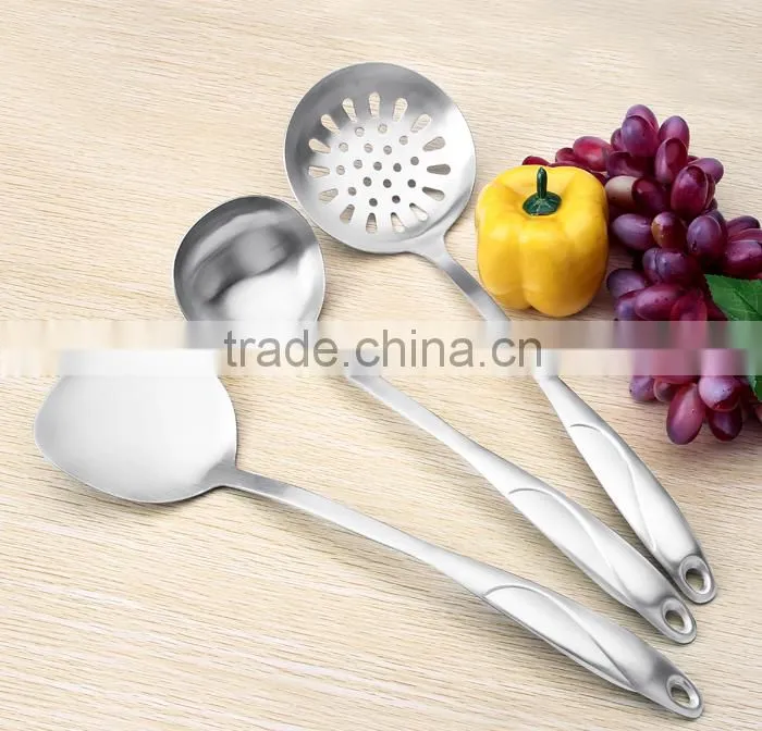Mirror Finish Stainless Steel Kitchen Utensil 304 Serving Cooking Utensil Set