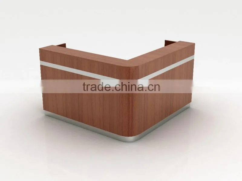 wooden reception counter/ glass display reception desk/display counter