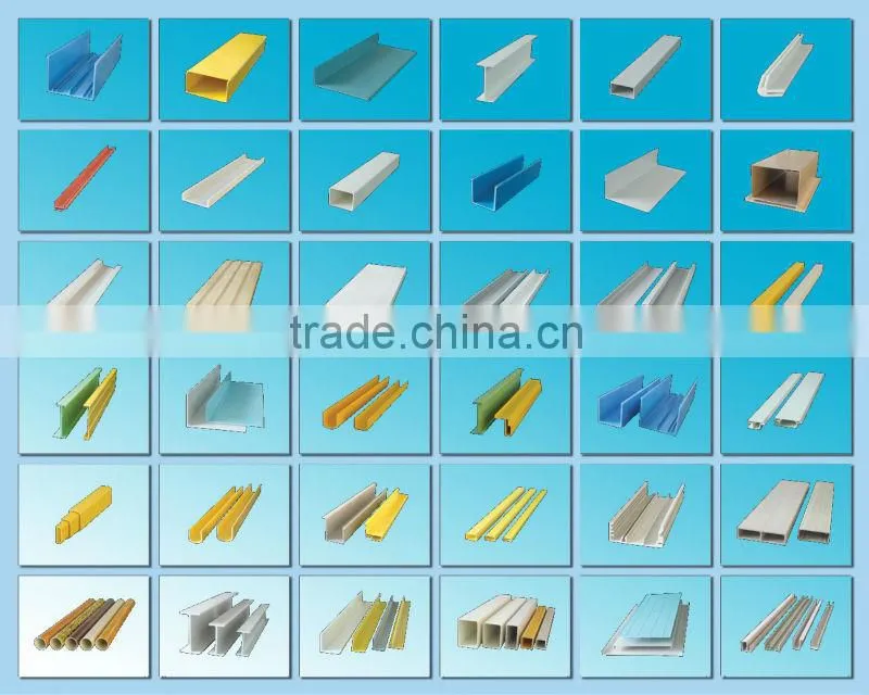 high strength Square Tube Structural Fiberglass Pultrusions tube/profiles