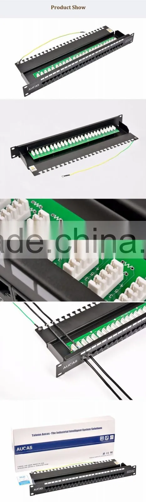 Taiwan Aucas Manufacture Telephone Voice RJ11 Patch Panel With Circuit Board Offer