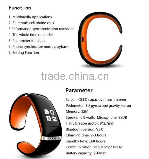 WT-21 Hot 2014 best price smart bluetooth bracelet watch with smartphone, ipad, tablet bluetooth bracelet manual