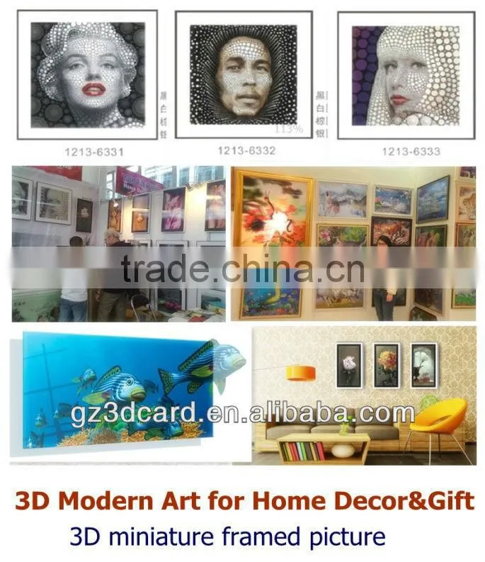 New Hot product PS 3D Photo 3d Miniature Framed Picture