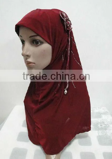 H070 latest muslim hijab with flower