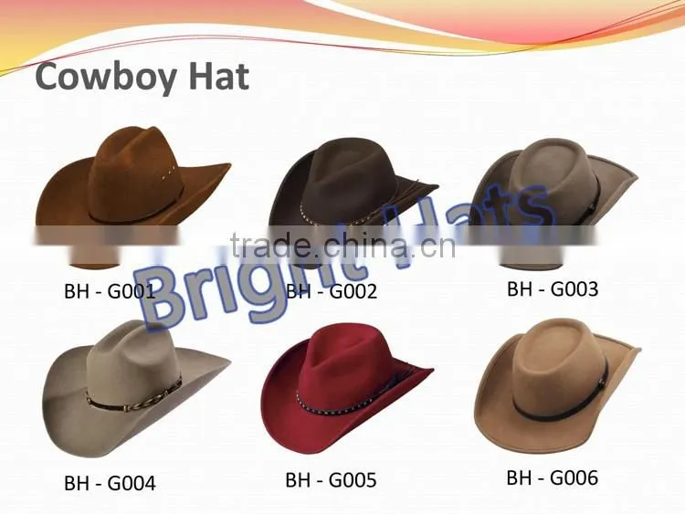 Wool felt hat Fedora hat Cloche hat Bucket hat Floppy hat Cowboy hats Bowler hat Top hat Porkpie hat