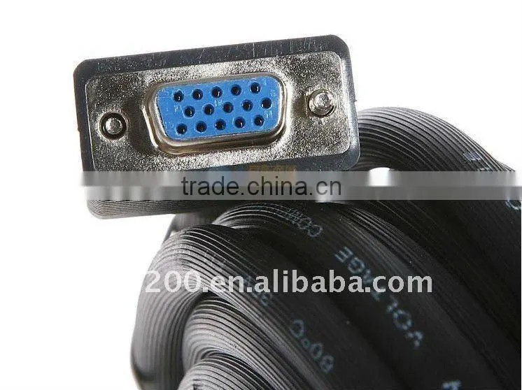 50ft/15m Super Scan HD15P SVGA/VGA Cable Male/Male with 2 ferrites