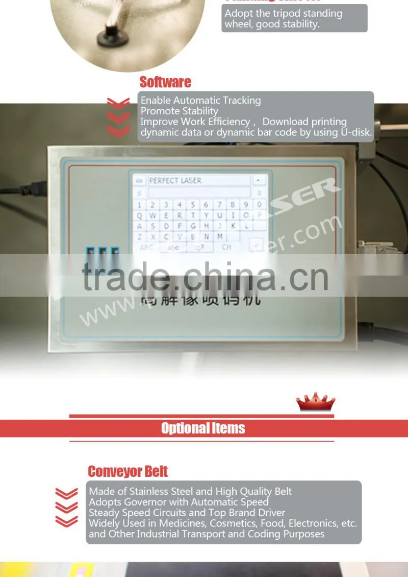 Perfectlaser industrial inkjet printer/ink date coding machine for barcode/QR code/dot matrix/logo/expired date PM-700