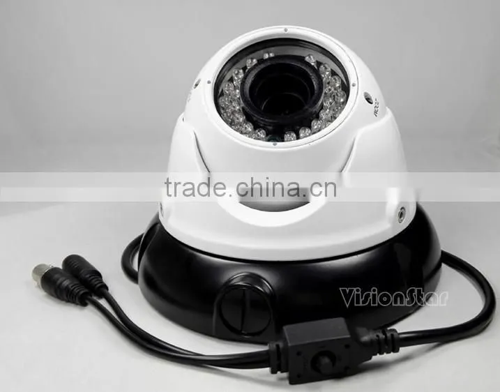 Vandalproof 800tvl IR Dome CCTV Camera 36Pcs Leds Sony Effio-V CXD4141GG with 2.8-12MM Manual Zoom Lens Indoor Using Vision Star