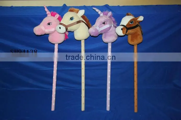 Plsuh Horse Head Stick Pink Horse toy