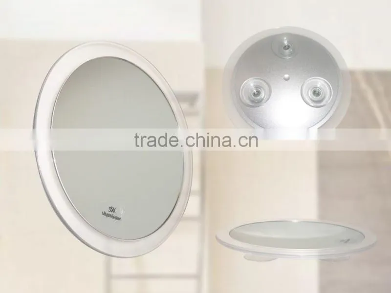 Wall mounted makeup mirror with suction cups, 10x magnifying cosmetic mirrors, clear suction cup mirrors