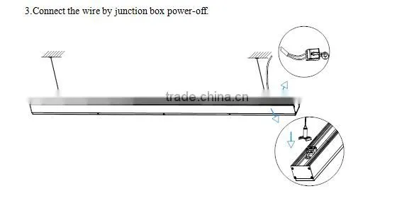 Newest products 40W Black color Super linear light use for Supermarket/Shopping center