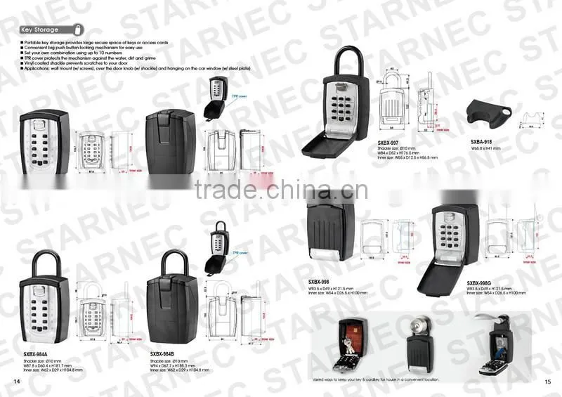 Key safe portable lock box secure storage box