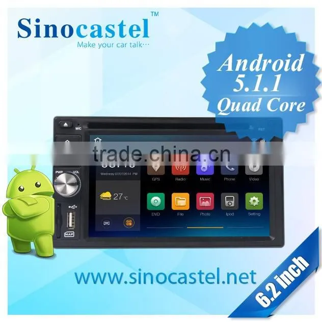 Universal Car Radio Double 2 din android 5.1.1 Car DVD Player GPS Navigation System PC Stereo Head Unit Quad Core Car Styling