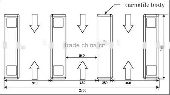 Turnstile access control tripod Turnstile for supermarket GAT-101A