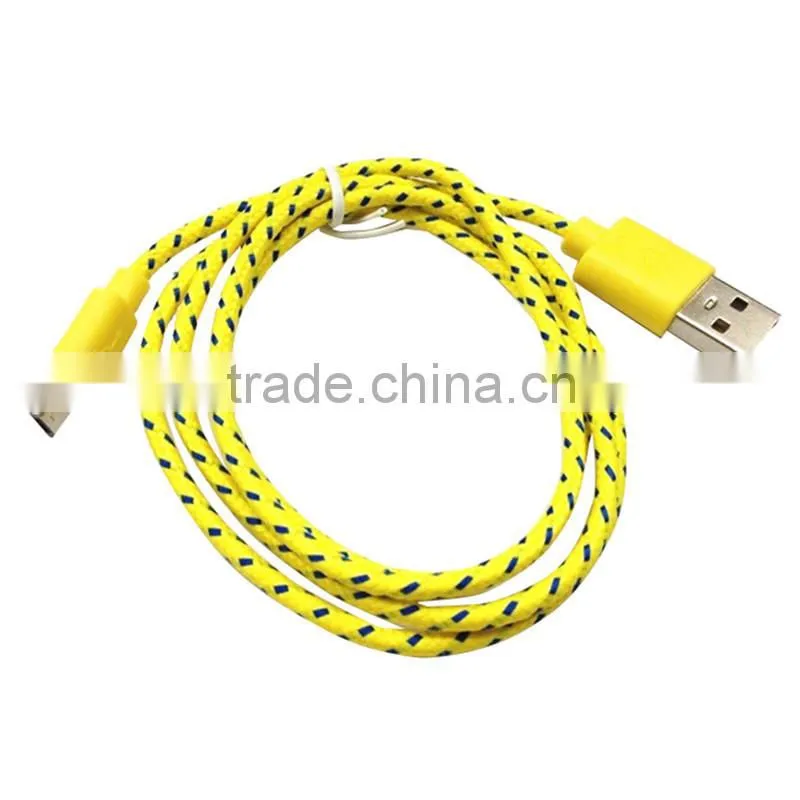 3m long woven braid phone usb charger data cable for nokia