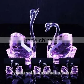 2015 new design mix colors best seller factory directly sale crystal couple swan for wedding gift