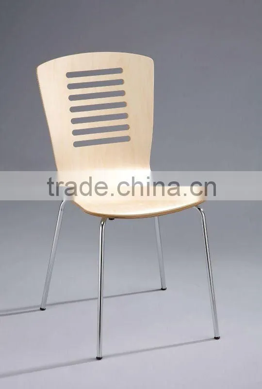 Walnut Veneer Stackable Bentwood Chair
