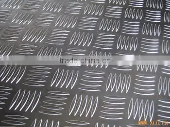Anti-slip 3 bars 5bars 5052 5083 embossed Aluminum Plate