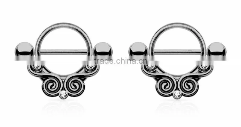 316L Surgical Steel Nipple Shields Rings Body Jewelry