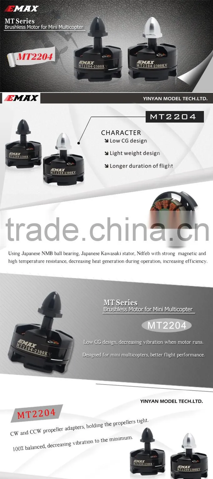 Original Emax Brushless Toy Helicopter Motor MT2204-2300KV For RC Multirotor