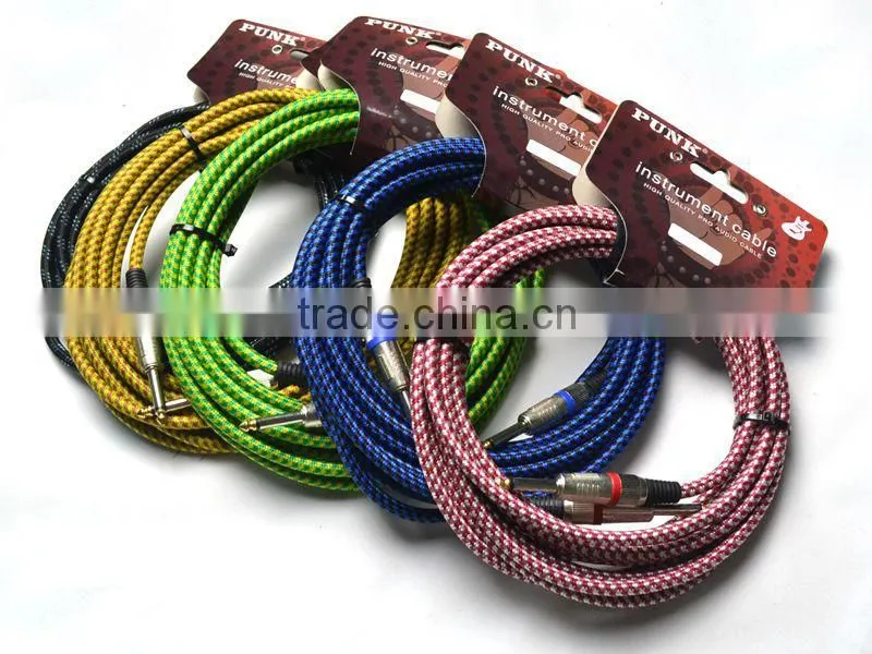 Double denoise gold plated connectors Nickel plated instrument cable