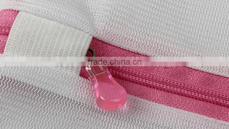 YIWU RODA 100%polyester crystal zipper head fine mesh washing bag