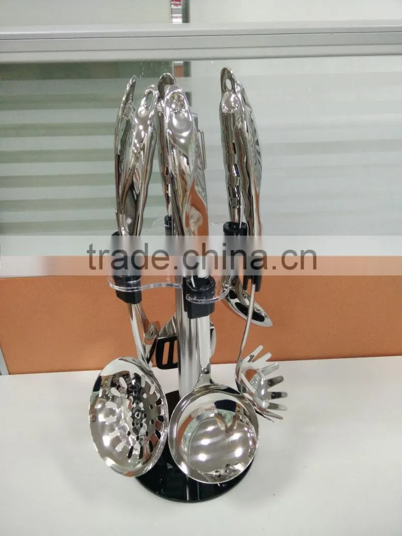 New Stainless Steel Kitchen Utensil Set Kitchen Utensils Tools Accessories With Stand