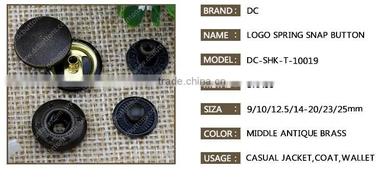 Wholesale Button with Coat Fastener Fabric Covered Snap Button for Clothing
