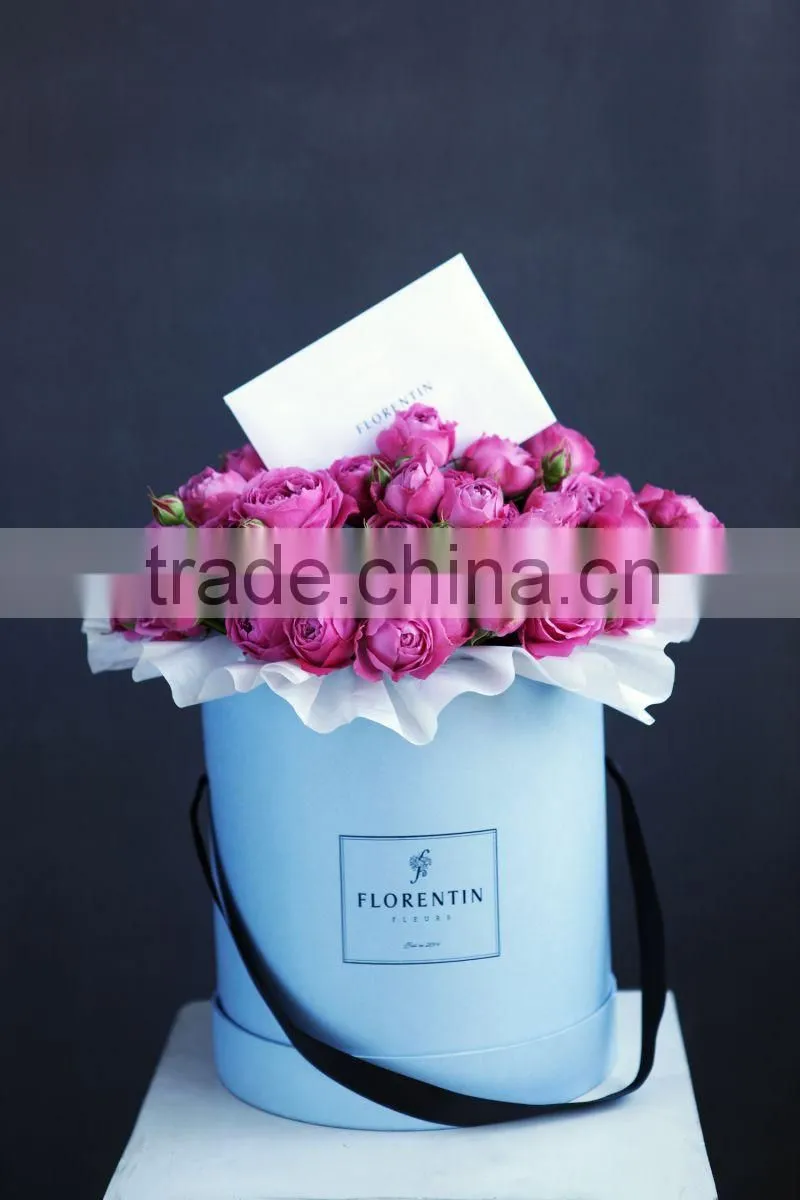 Factory direct sale good quality cardboard round flower box