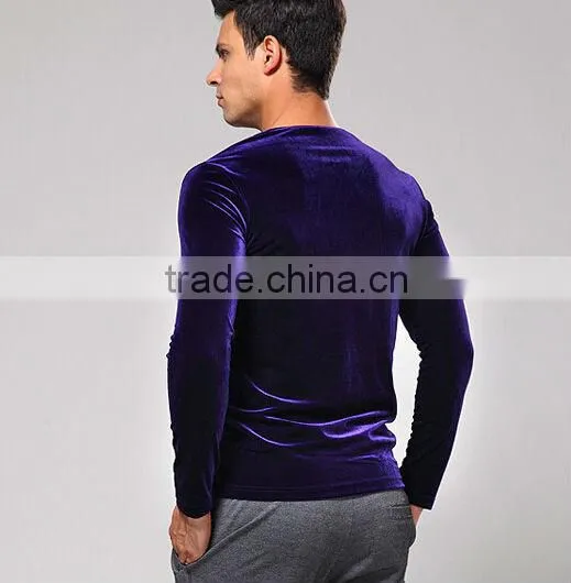 men customized t-shirts leather long sleeve casual t-shirt with print plain sport polo t shirt for men