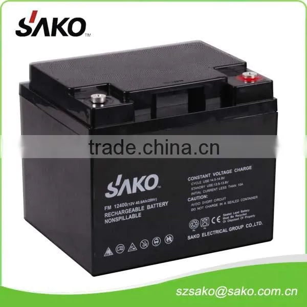 12V40AH VRLA Battery Free maintenance with 10 Years Life Design