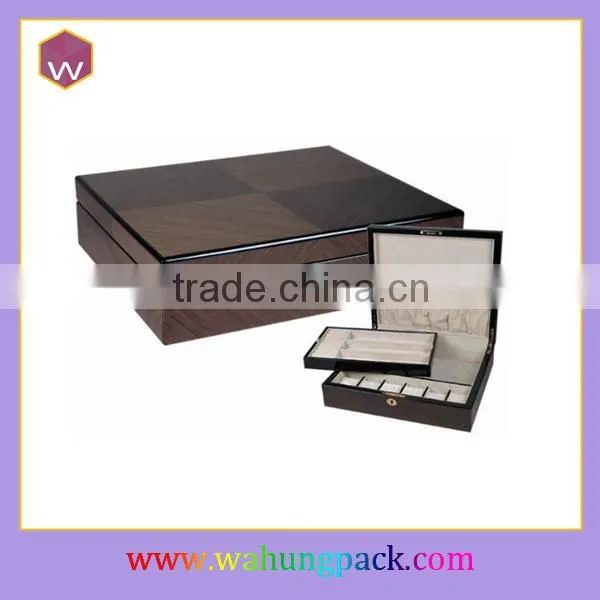 Elegant Wooden Packing Jewelry Box With Compartment & Unfinished Wood Jewelry Boxes Wholesale