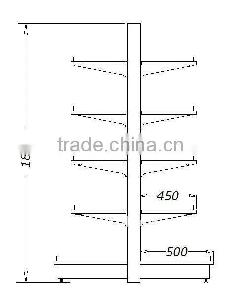 MJYI-SS09D Double Side Supermarket Rack