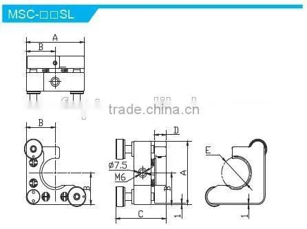 MSC-4SR Height of Center Height 68mm/high stability Kinematic C type Mounts with 2 adjusters/Optical Mount