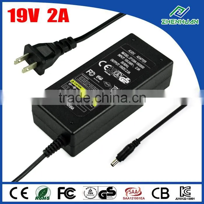 19V Power Supply 19V 2A AC DC Power Adapter For Laptop
