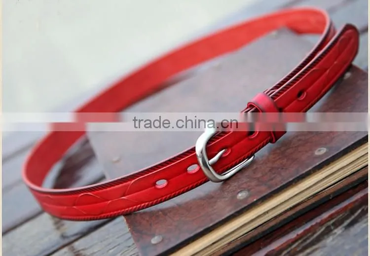 Vintage genuine leather belt for women