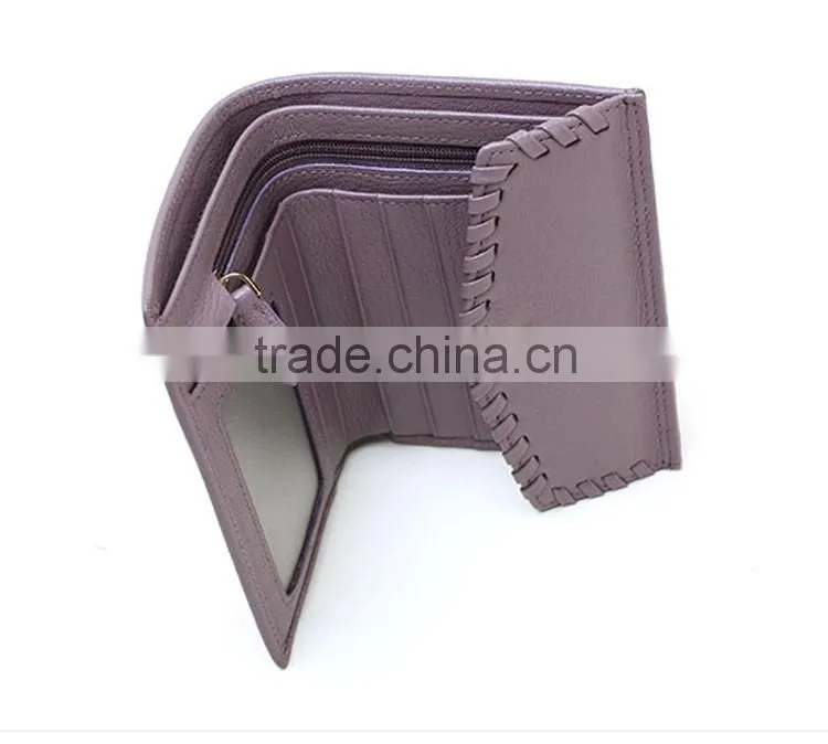 Leather weaving design women best felt wallet