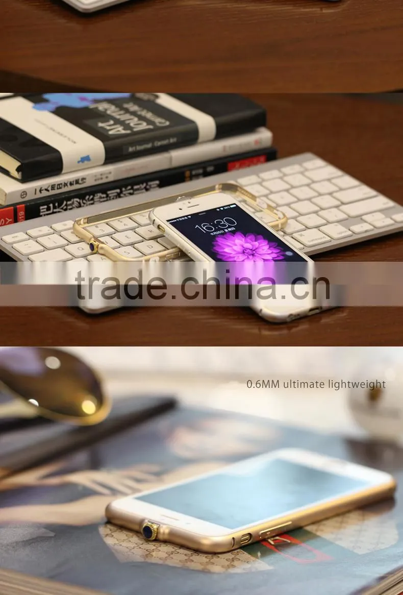 Ultra Thin Aluminum Metal Bumper Cover For iPhone 6, High Quality Hot Selling Universal Fashion Luxury Metal Aluminum Bumper