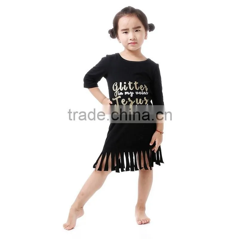 Comfortable yiwu baby clothing 100% cotton one piece girls party dresses