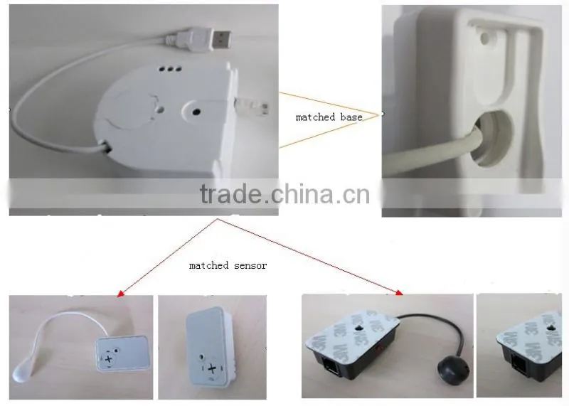 Retractable electric wire security cable sensor for mobile phone display