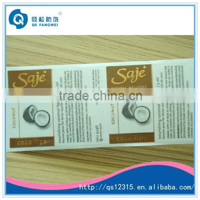 PP transparent self adhesive labels material