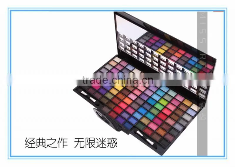 2015 hot sale 100 fashion color professional miss rose eyeshadow palette /miss rose make up kit with MSDS