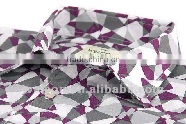 2012 New 100% cotton long sleeve stylish casual printed men's floral shirts